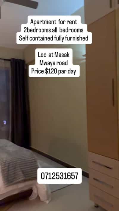 Apartment (Furnished) ya vyumba viwili inapangishwa Masaki Mwaya, Dar Es Salaam