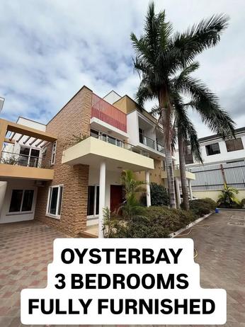 Nyumba (Furnished) ya vyumba vitatu inapangishwa Oysterbay, Dar Es Salaam