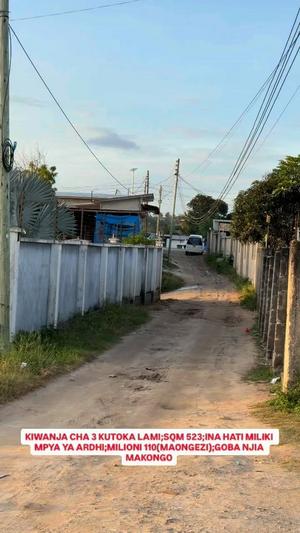Kiwanja kinauzwa Goba Njia Makongo, Dar Es Salaam sqm 523