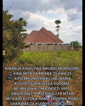 Kiwanja kinauzwa Mkundi Lung'wawa, Morogoro (625 sqm) Kiwanja kinauzwa Mkundi Lung'wawa, Morogoro (625 sqm)
