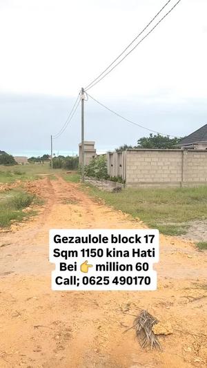 Plot for sale in Gezaulole, Dar Es Salaam sqm 1150 Plot for sale in Gezaulole, Dar Es Salaam sqm 1150
