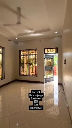 Nyumba ya vyumba viwili inapangishwa Goba Majengo, Dar Es Salaam