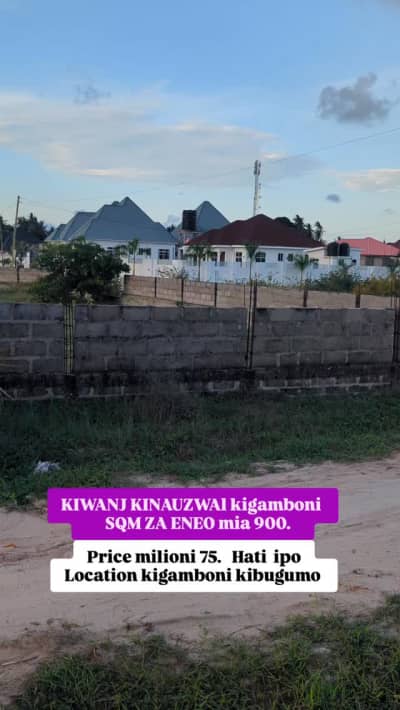 Plot for sale in Kigamboni, Dar Es Salaam