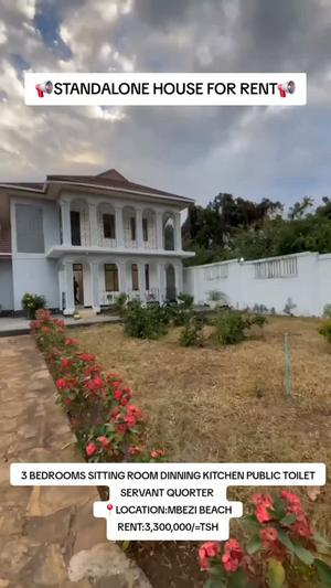 Nyumba ya vyumba vitatu inapangishwa Mbezi Beach Kwa Zena, Dar Es Salaam Nyumba ya vyumba vitatu inapangishwa Mbezi Beach Kwa Zena, Dar Es Salaam