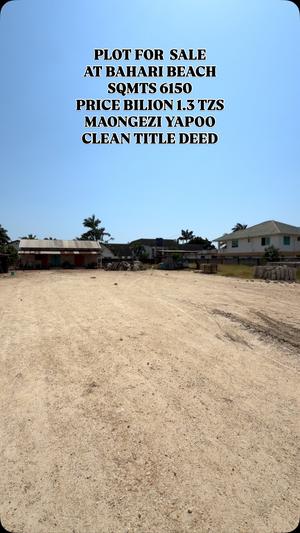 Plot for sale in Bahari Beach, Dar Es Salaam sqm 6150