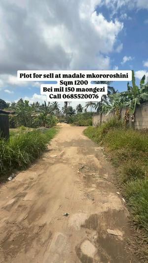 Residential Plot for Sale in Madale Mkoroshini, Dar Es Salaam (1200 sqm) Residential Plot for Sale in Madale Mkoroshini, Dar Es Salaam (1200 sqm)