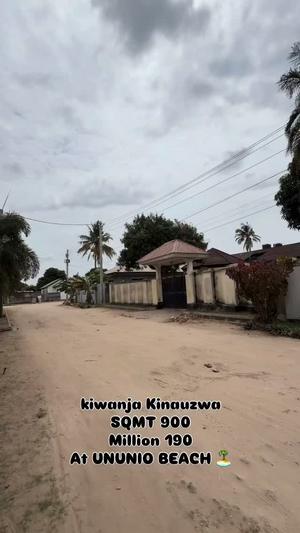 Plot for sale in Ununio Beach, Dar Es Salaam sqm 900