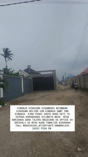 Kiwanja kinauzwa Kibugumo Mjimwema, Dar Es Salaam (500 sqm)