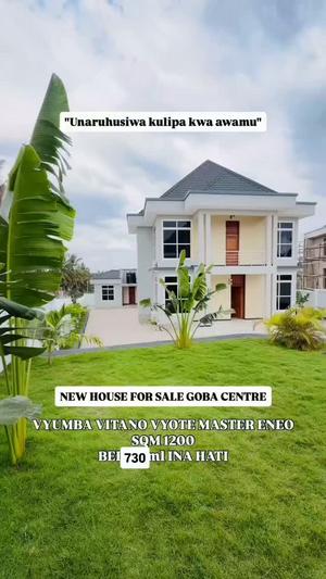 Nyumba ya vyumba vitano inauzwa Goba Centre, Dar Es Salaam (1200 sqm) Nyumba ya vyumba vitano inauzwa Goba Centre, Dar Es Salaam (1200 sqm)