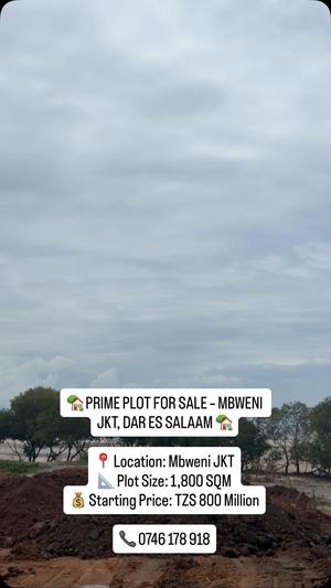 Kiwanja kinauzwa Mbweni Jkt, Dar Es Salaam (1800 sqm) Kiwanja kinauzwa Mbweni Jkt, Dar Es Salaam (1800 sqm)