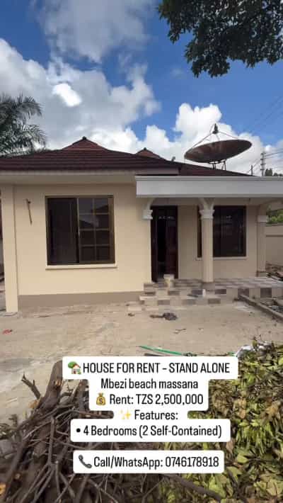 Nyumba ya vyumba vinne inapangishwa Mbezi Beach โ Masana, Dar Es Salaam Nyumba ya vyumba vinne inapangishwa Mbezi Beach โ Masana, Dar Es Salaam