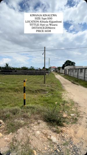 Kiwanja kinauzwa Kibada Shangwe, Dar Es Salaam (1100 sqm) Kiwanja kinauzwa Kibada Shangwe, Dar Es Salaam (1100 sqm)