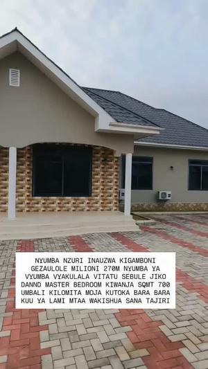 Nyumba ya vyumba vitatu inauzwa Kigamboni Gezaulole, Dar Es Salaam (700 sqm)