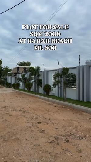 Kiwanja kinauzwa Bahar Beach (2000 sqm)