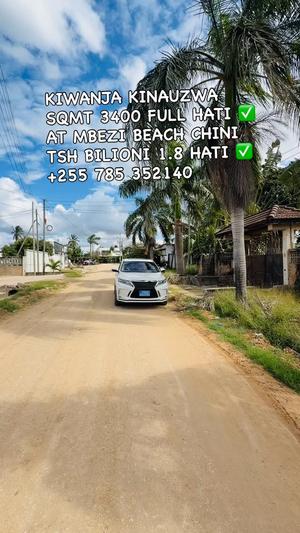 Kiwanja kinauzwa Mbezi Beach Chini, Dar Es Salaam (3400 sqm) Kiwanja kinauzwa Mbezi Beach Chini, Dar Es Salaam (3400 sqm)