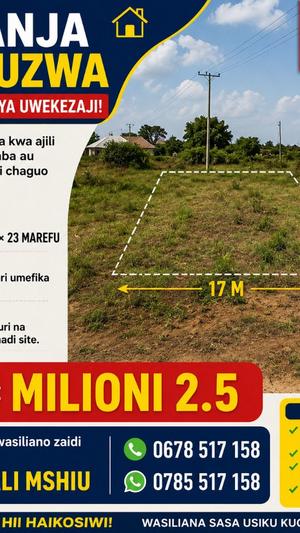 Kiwanja kinauzwa Morogoro sqm 391 Kiwanja kinauzwa Morogoro sqm 391