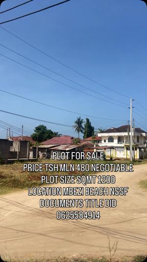 Plot for sale in Mbezi Beach, Dar Es Salaam sqm 1200 Plot for sale in Mbezi Beach, Dar Es Salaam sqm 1200