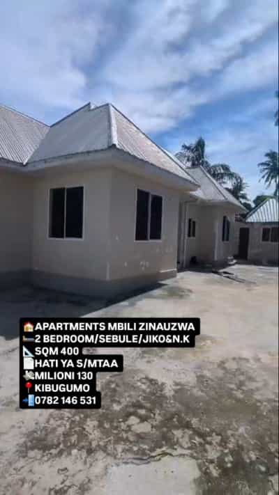 Apartment ya vyumba viwili inauzwa Kibugumo, Kigamboni, Dar Es Salaam (400 sqm)