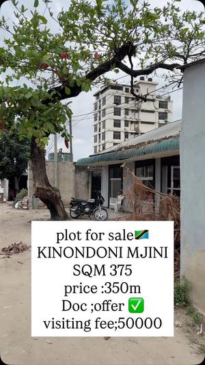 Kiwanja kinauzwa Kinondoni Mjini, Dar Es Salaam (375 sqm) Kiwanja kinauzwa Kinondoni Mjini, Dar Es Salaam (375 sqm)
