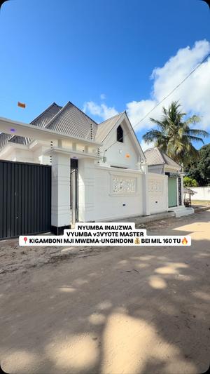 Nyumba ya vyumba vitatu inauzwa Kigamboni Mji Mwema Ungindoni, Dar Es Salaam