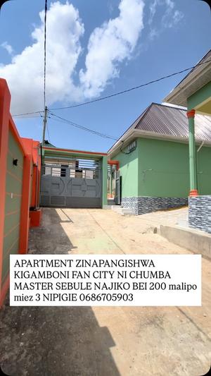 Apartment ya chumba kimoja inapangishwa Kigamboni Fan City, Dar Es Salaam Apartment ya chumba kimoja inapangishwa Kigamboni Fan City, Dar Es Salaam