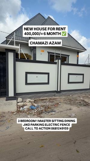 Nyumba ya vyumba vitatu inapangishwa Chamazi, Dar Es Salaam Nyumba ya vyumba vitatu inapangishwa Chamazi, Dar Es Salaam