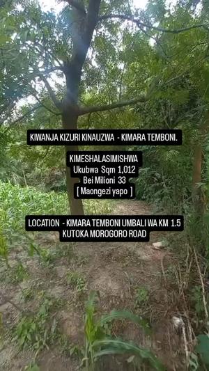 Plot for sale in Kimara Temboni, Dar Es Salaam sqm 1012