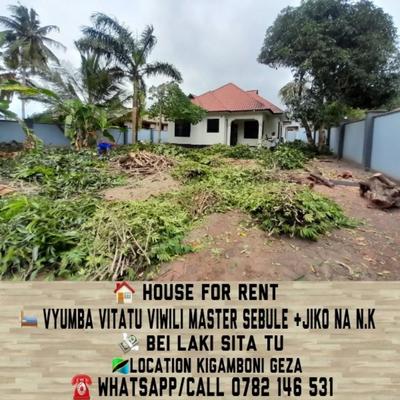 Nyumba ya vyumba vitatu inapangishwa Kigamboni Geza Ulole, Dar Es Salaam Nyumba ya vyumba vitatu inapangishwa Kigamboni Geza Ulole, Dar Es Salaam