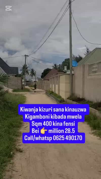Kiwanja kinauzwa Kigamboni Kibada Mwela, Dar Es Salaam (400 sqm) Kiwanja kinauzwa Kigamboni Kibada Mwela, Dar Es Salaam (400 sqm)