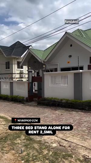 Nyumba (Furnished) ya vyumba vitatu inapangishwa Makongo Ccm, Dar Es Salaam