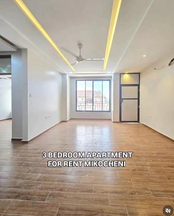 Apartment ya vyumba vitatu inapangishwa Mikocheni, Dar Es Salaam