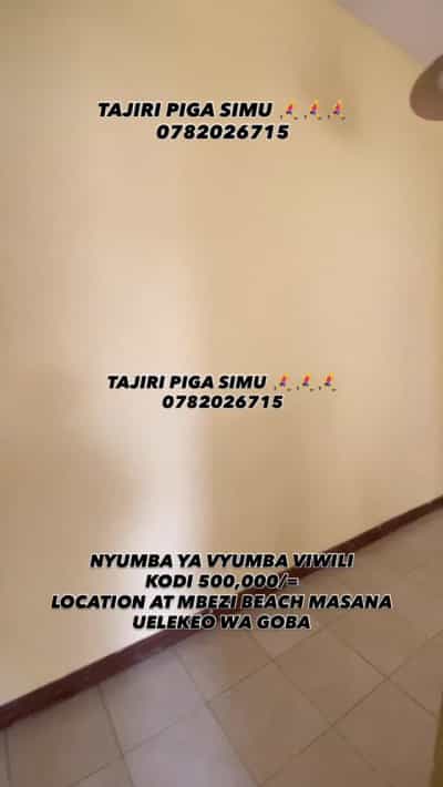 Nyumba ya vyumba viwili inapangishwa Mbezi Beach Masana, Dar Es Salaam
