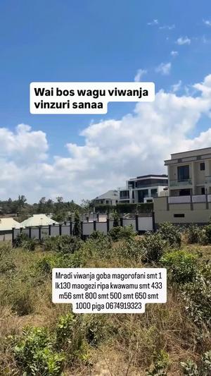 Viwanja vinauzwa Goba Magorofani, Dar Es Salaam acre 433 Viwanja vinauzwa Goba Magorofani, Dar Es Salaam acre 433