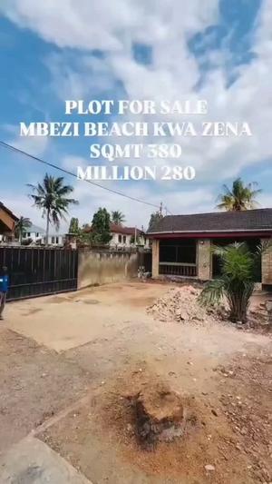Kiwanja kinauzwa Mbezi Beach Kwa Zena, Dar Es Salaam sqm 380