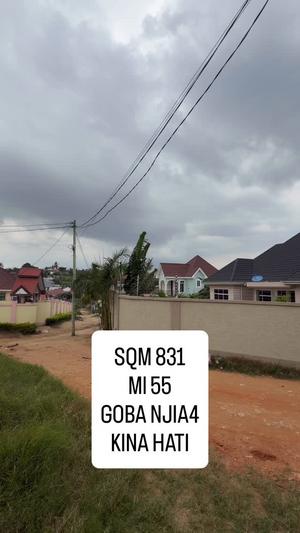 Plot for sale in Goba Njia4, Dar Es Salaam sqm 831 Plot for sale in Goba Njia4, Dar Es Salaam sqm 831