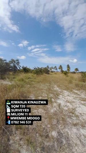 Plot for sale in Kigamboni Mwembe Mdogo, Dar Es Salaam sqm 720