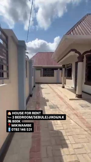 Nyumba ya vyumba vitatu inapangishwa Kigamboni Mikwambe, Dar Es Salaam