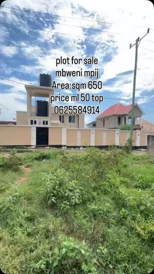 Plot for sale in Mbweni Mpiji, Dar Es Salaam sqm 650 Plot for sale in Mbweni Mpiji, Dar Es Salaam sqm 650