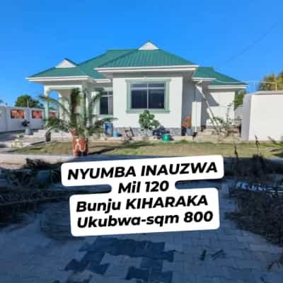 Nyumba ya vyumba vitatu inauzwa Bunju Kiharaka, Dar Es Salaam (800 sqm)