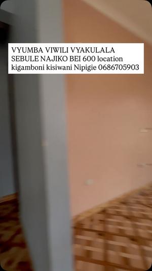 Nyumba ya vyumba viwili inapangishwa Kigamboni Kisiwani, Dar Es Salaam