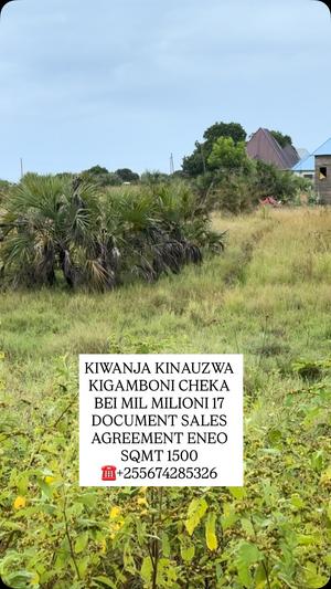 Plot for sale in Kigamboni Cheka, Dar Es Salaam sqm 1500