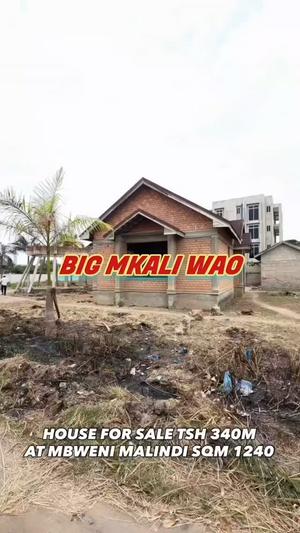 Nyumba ya vyumba vinne inauzwa Mbweni Malindi, Dar Es Salaam (1240 sqm)