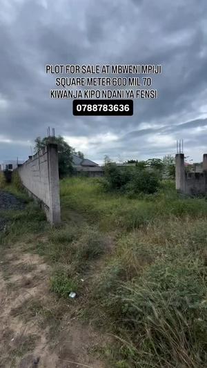 Kiwanja kinauzwa Mbweni Mpiji, Dar Es Salaam sqm 600 Kiwanja kinauzwa Mbweni Mpiji, Dar Es Salaam sqm 600