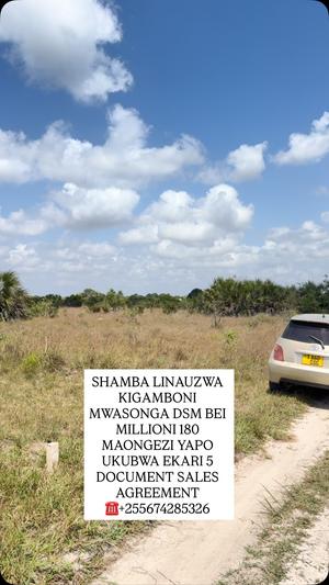 Shamba linauzwa Kigamboni Mwasonge, Dar Es Salaam (5 acre) Shamba linauzwa Kigamboni Mwasonge, Dar Es Salaam (5 acre)