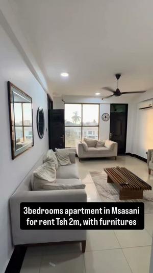 Apartment ya vyumba vitatu inapangishwa Msasani, Dar Es Salaam