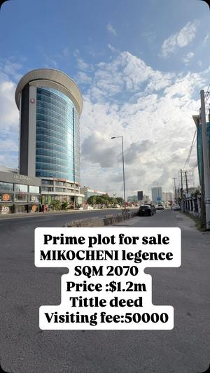 Kiwanja kinauzwa Mikocheni, Dar Es Salaam sqm 2070