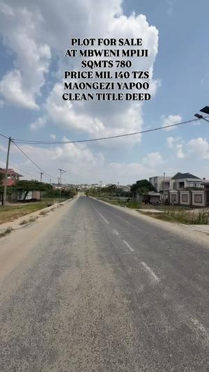 Kiwanja kinauzwa Mbweni Mpiji, Dar Es Salaam sqm 780 Kiwanja kinauzwa Mbweni Mpiji, Dar Es Salaam sqm 780