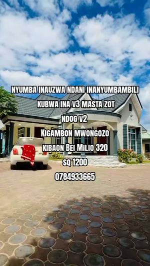 Nyumba ya vyumba vitano inauzwa Kigamboni Mwongozo Kibaoni, Dar Es Salaam (1200 sqm)