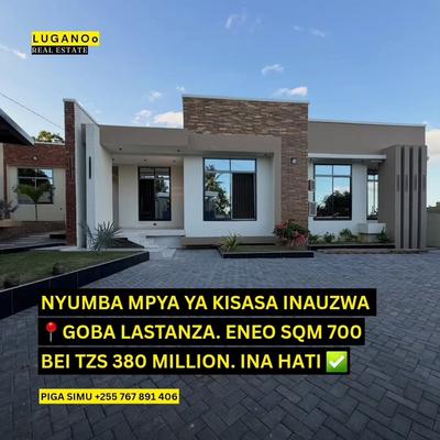 Nyumba ya vyumba vitatu inauzwa Goba, Dar Es Salaam (600 sqm)