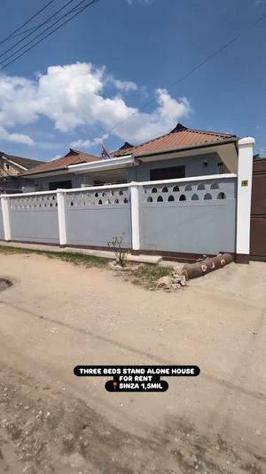 Nyumba ya vyumba vitatu inapangishwa Sinza, Dar Es Salaam